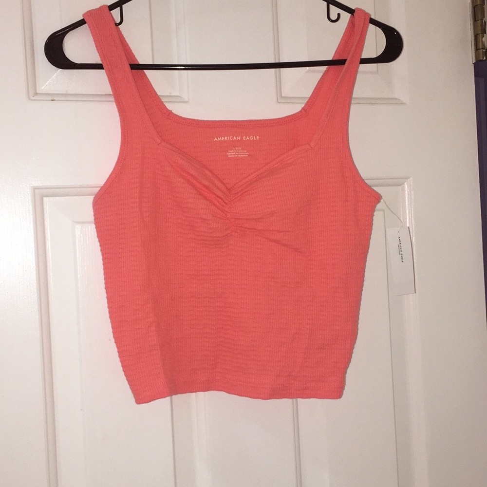 AE pink crop top